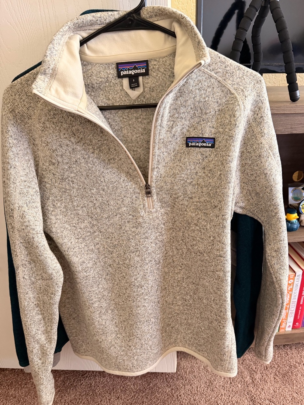 Patagonia Women’s Cream Heather Quarter-Zip Fleece Pullover